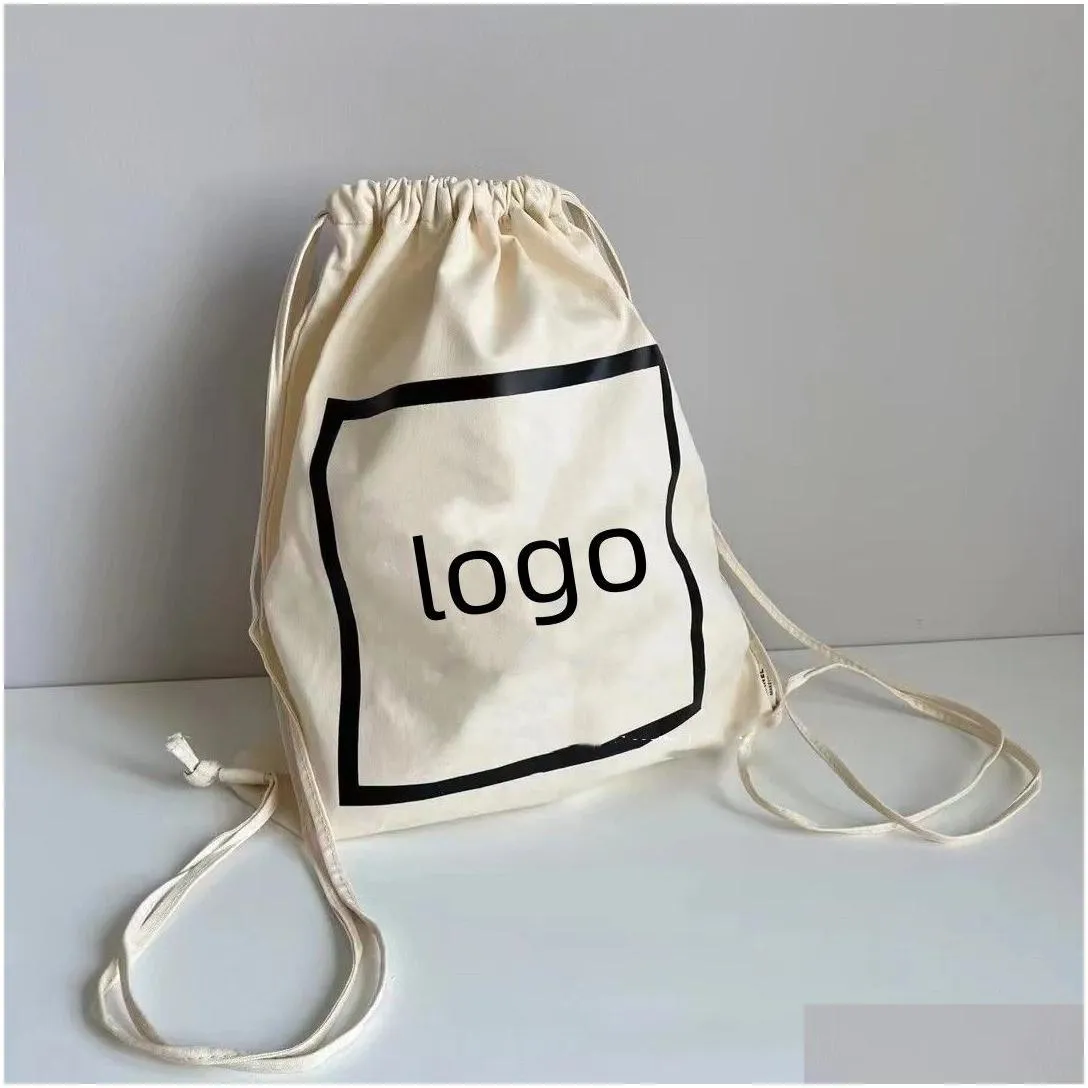 Designer Women`s Fashion Black White Canvas Bag Classic Logo Printed Backpack Large Capacity Shopping Bag Single Shoulder Bag Beach Portable Environmental