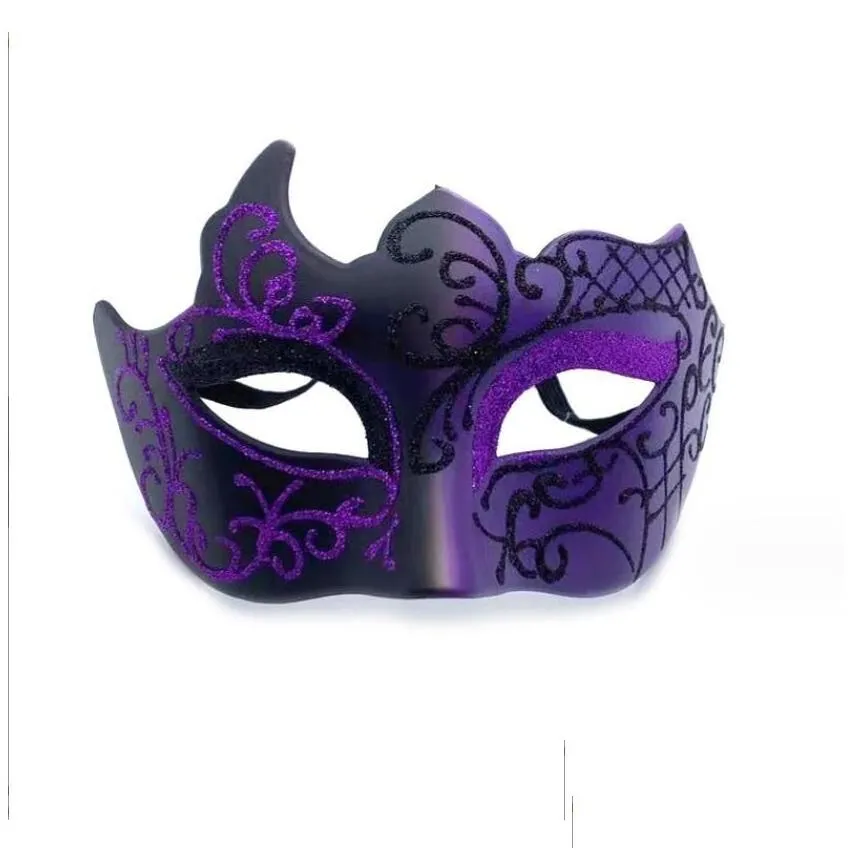 Party Masks Promotion Selling Mask With Gold Glitter Venetian Uni Sparkle Masquerade Mardi Gras Drop Delivery Home Garden Festive Sup