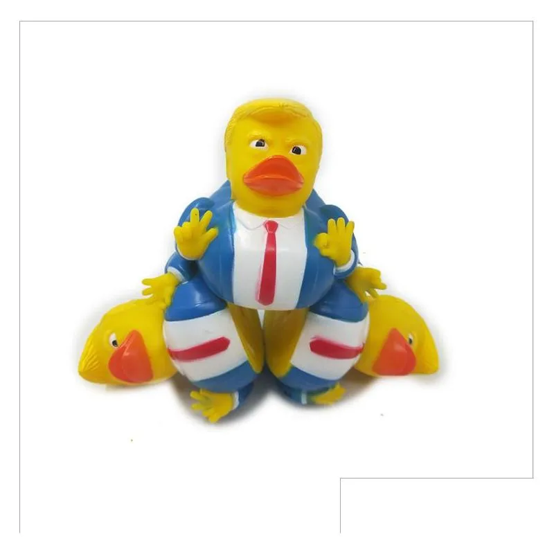 creative pvc trump ducks party favor bath floating water toy party supplies funny toys gift