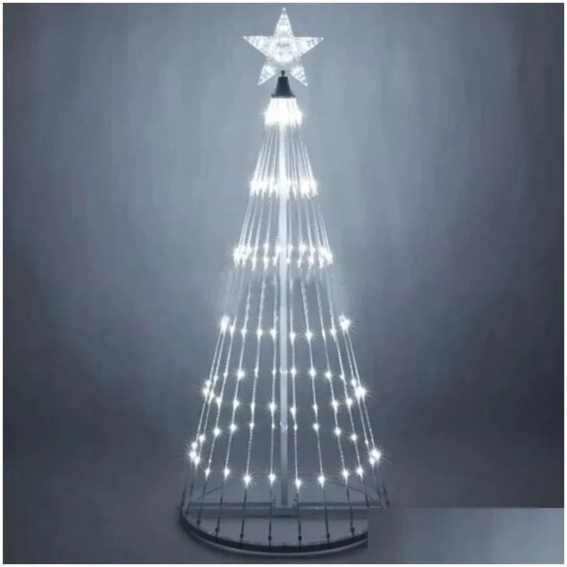 Christmas Decorations 110V-240V Plug Animated Lightshow Cone Christmas Tree LED Yard Light LED String Lights Waterproof IP44 for