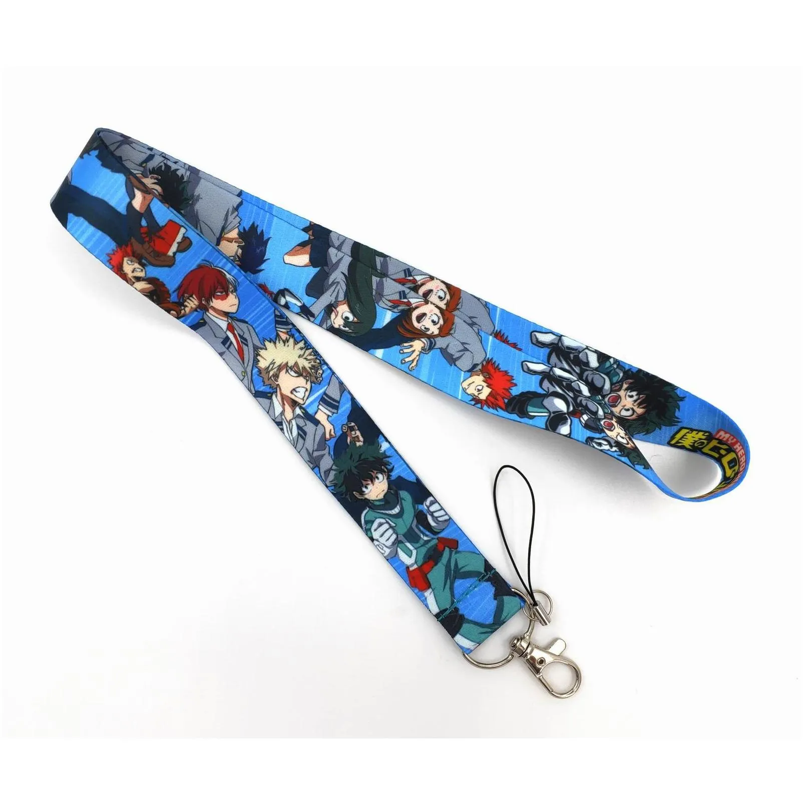 Cell Phone Straps & Charms 2021 New My Hero Academy Japan Lanyard Id Badge Holder Keys Mobile Neck Holders For Car Key Card Drop Deliv Dh3Pc