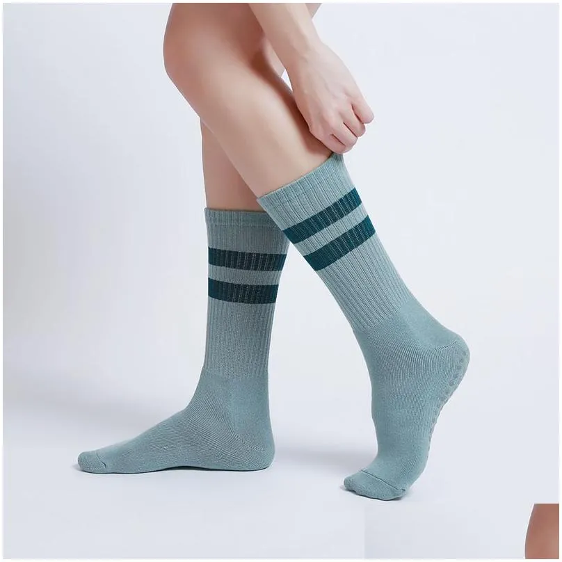 socks designers socks designer body sock Pilates stockings alx non-slip yoga socks cotton women`s mid-tube piles plus thick terry Pilates yoga sockss