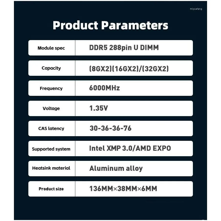 Rams Kingbank Hylix Ddr5 8Gb16Gb 32G Ram 6000Mhz 6400Mhz Xmp 1.35V Pc Desktop Memory Support Motherboard With Heat Sink Drop Delivery Dhpys