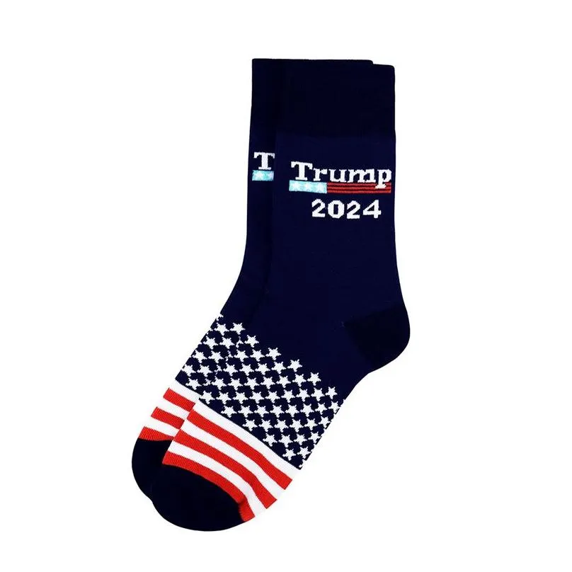 trump 2024 socks party favor gift president maga trump letter stockings striped stars us flag sport socks