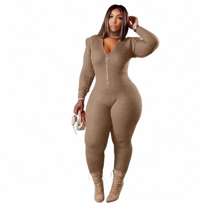 plus Size Women Clothing Jumpsuits Skinny Rompers Sexy One Piece Hoodie Outfits Jumpsuits Knitted Bodyc Wholesale Dropship k914#