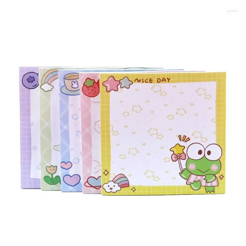 wholesale Sheets Cute Cartoon Memo Pad Kawaii Sticky Notes Girl Diary DIY Decorative School Notebook Japanese Stationery