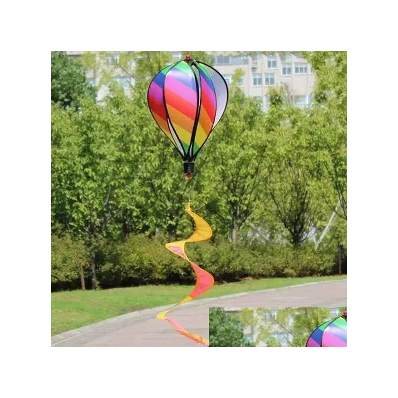Hot Air Balloon Windsock Decorative Outside Yard Garden Party Event Decorative DIY Color Wind Spinners NEW