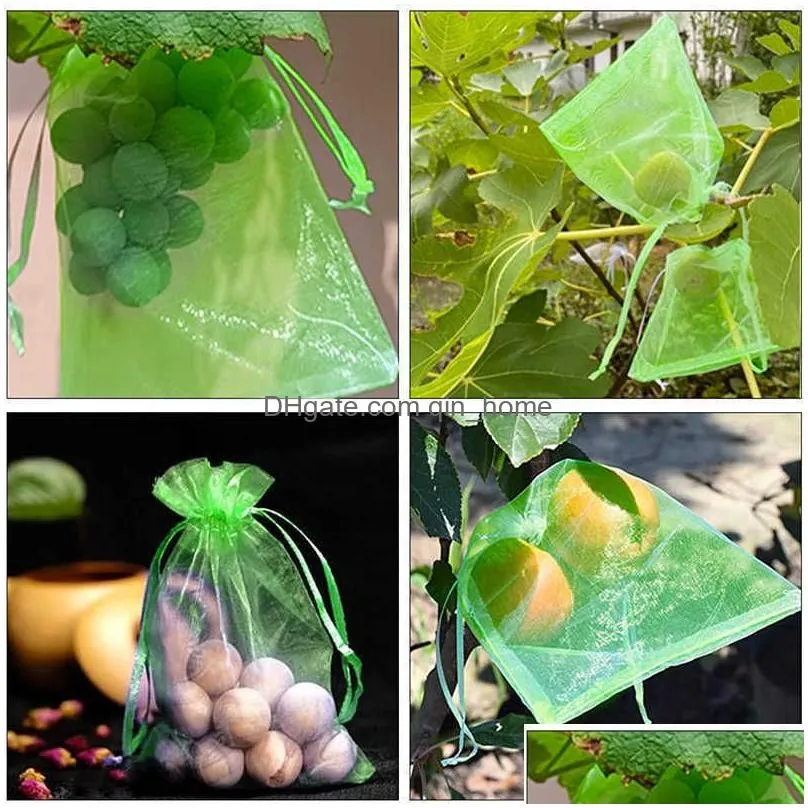 other garden supplies 100pcs fruit protection bags garden grapes mesh bag agricultural orchard anti-bird netting cover vegetable strawberry grow bags