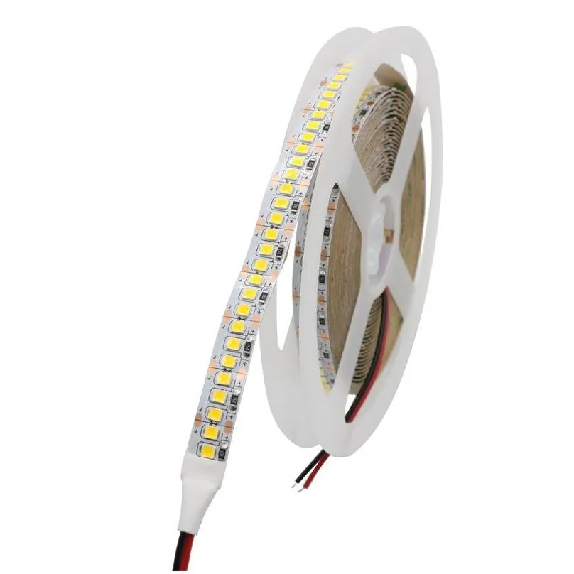 Led Strips Dc12V Strip No-Waterproof 5M/Lot Fiexible Smd 2835 240Led/M Warm White/White/1200Leds/Roll Tape Extra Bright Drop Delivery Dhgst