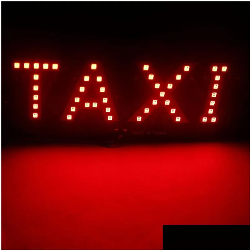 Car Headlights 4 Color Taxi Cab Windscreen Windshield Sign White LED Light Lamp Bulb