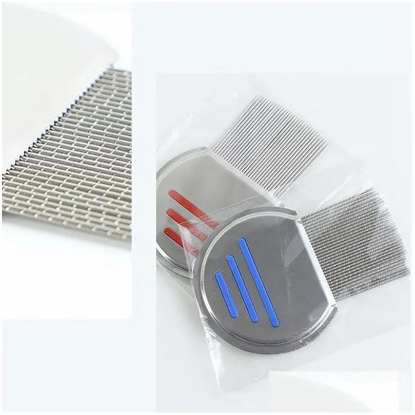 dog grooming terminator lice comb stainless steel louse effectively get rid for head lices treatment hair removes nits