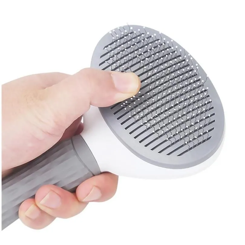 Self Cleaning Slicker Brush For Dog Cat Pet Shedding Comb Remover Brosse Grooming Tool Massages Particle
