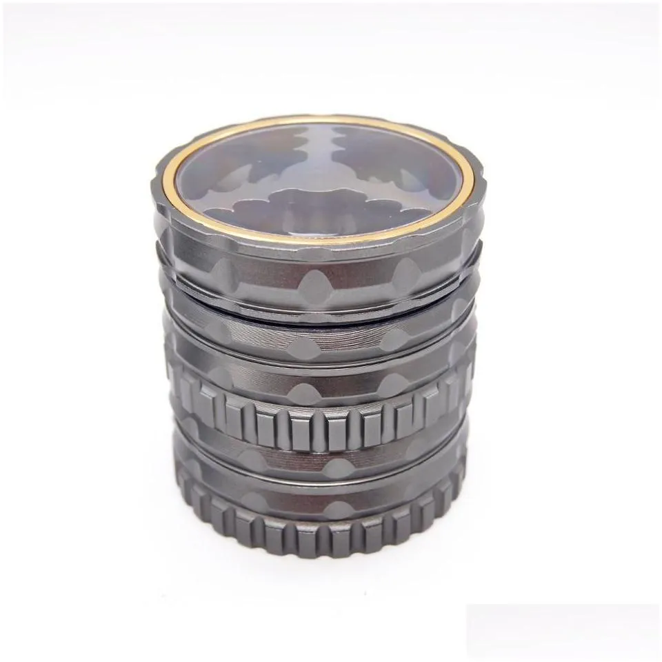 smoking 2.5 Inches 5 layers Herb grinders Aluminum Alloy Spice Mill Crusher smoke accessories Manual tobacco grinder