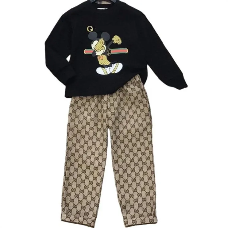 New autumn and winter designer children`s wear 2 sets sewn zipper jacket stretch sportswear high quality children`s wear size 100cm-160cm