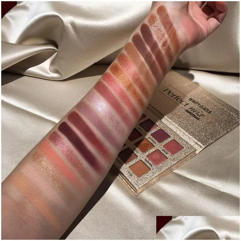 Eye Shadow Drop Beauty Glazed Perfect Mix Neutral Eyeshadow Shimmery High Pigmented Palette Epacket Delivery Health Makeup Eyes Dhnh4