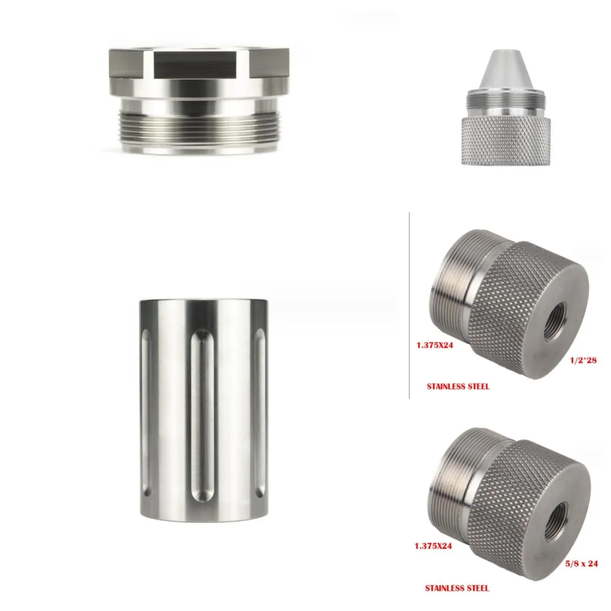 Other Auto Parts Other Parts Fuel Filter Aluminum Soent Cleaning Tube 9Pcs Stainless Steel Hard Cnc Cups 1 2X28 5 8X Dhrib