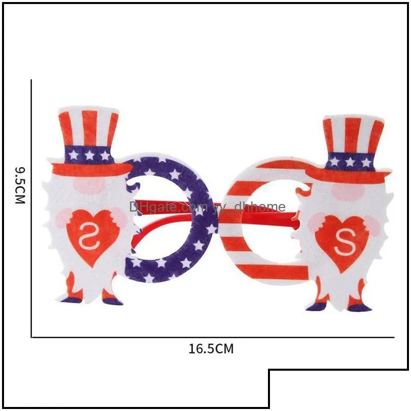 Other Festive Party Supplies Usa Patriotic Glasses Frames 4Th Of Jy Parade American Flag Independence Day Party Glass Drop Deliver