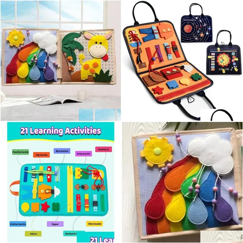 Felt Board Stories Set Montessori 3D Baby Story Cloth Book Family Interactive Preschool Early Learning Toddlers Toys for Child