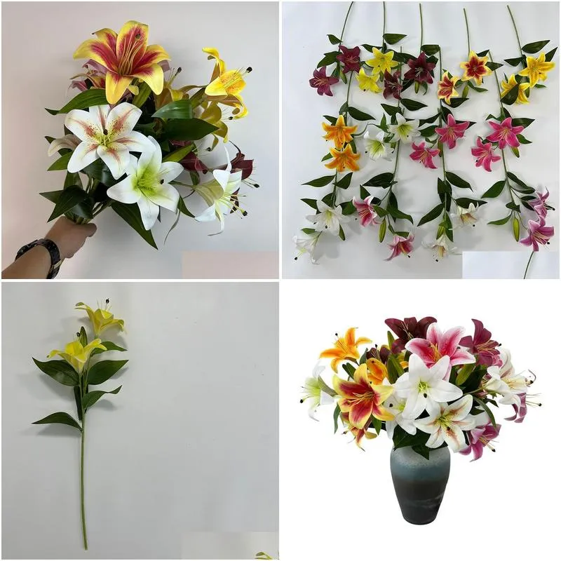 Decorative Flowers Artificial flower lily Design flowers for family parties
