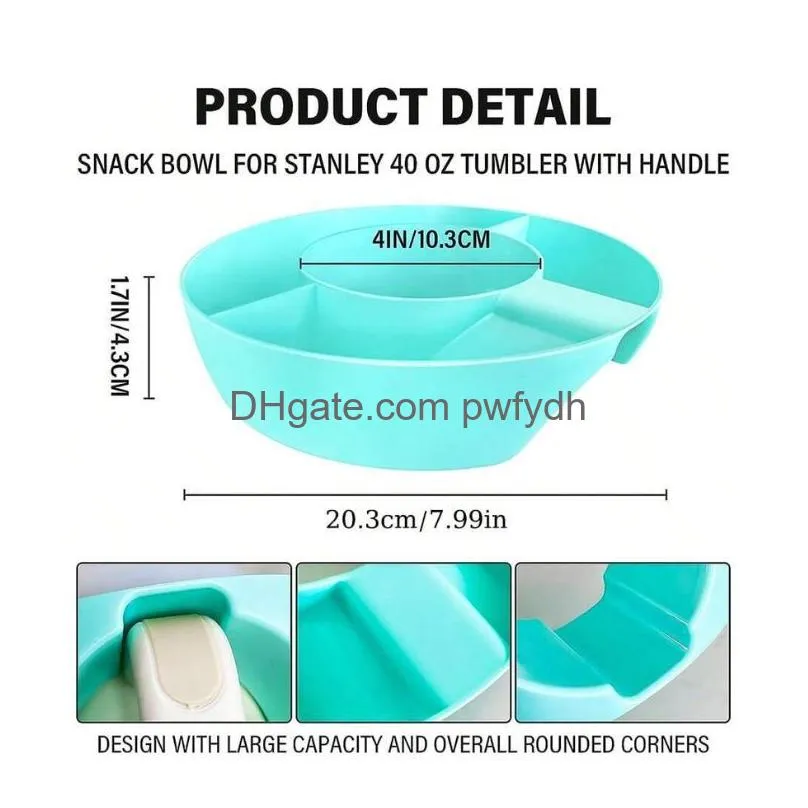 for  cup 40 oz snack bowl with handle compatible for  cup 40 oz snack bowl with handle reusable snack bowl silicone white snack bowl
