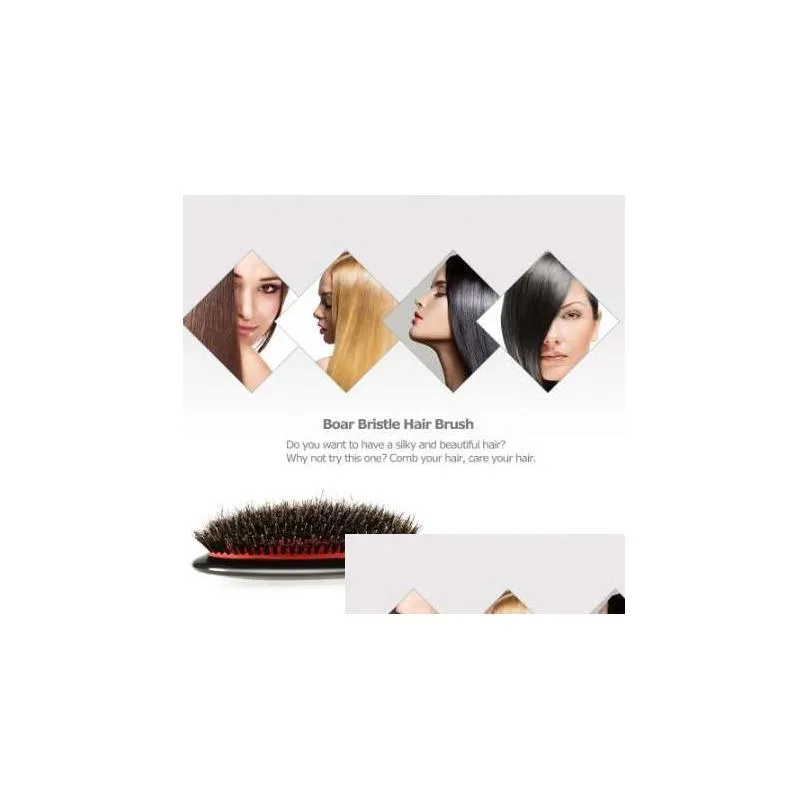 Hair Brushes New Abody Brush Professional Hairdressing Supplies Hairbrush Combo For Combos Boar Bristle Drop Delivery Products Care St Dh6Ey