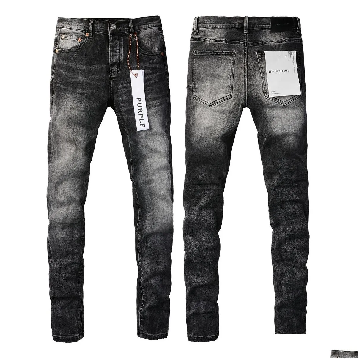 Mens Purple Jeans Designer Jeans Fashion Distressed Ripped Bikers Womens Denim cargo For Men Black Pants