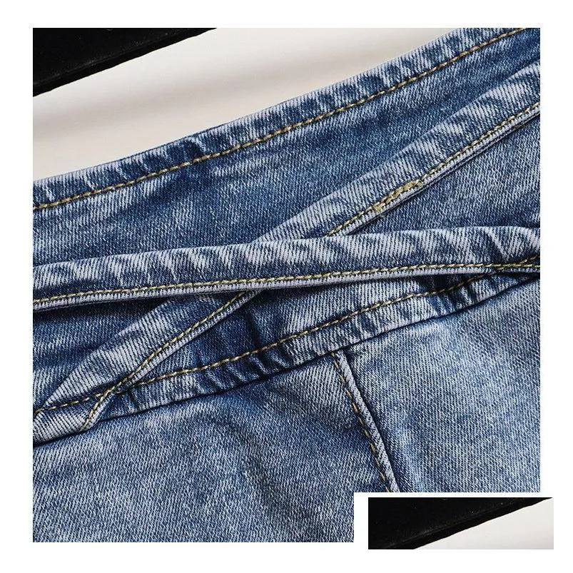 plus Size L-5XL Y2K Denim A Line Skirt For Women High Waist Fi Summer Pleated Jean Skirts Female Vintage Korea Clothing Z5iD#