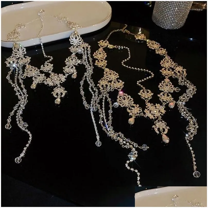 Hair Clips Bride Head Chain Layered Beads Tassle Forehead Crystal Prom Jewelry Elegant Uygur Wedding Headpieces Drop