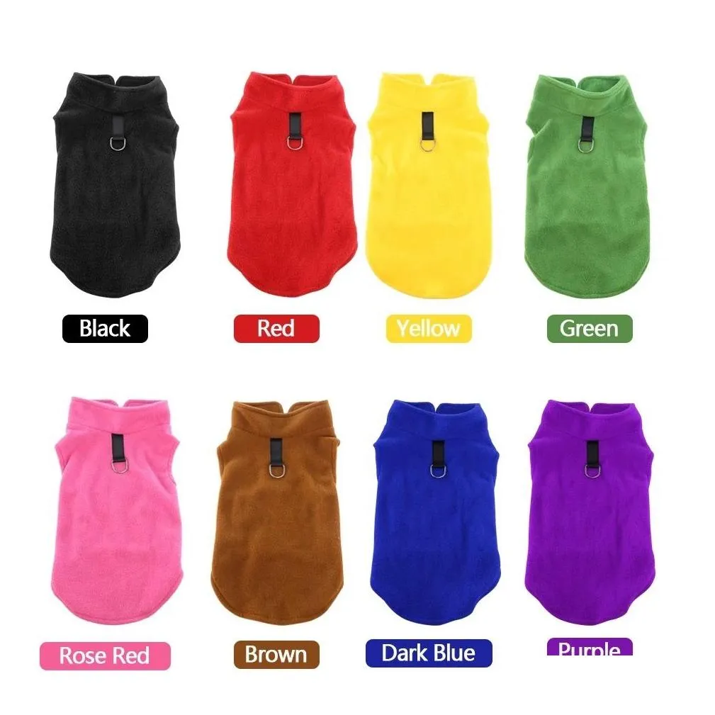 Dog Apparel Soft Fleece Clothes For Small Dogs Spring Summer Puppy Cats Vest Shih Tzu Chihuahua Clothing French Bldog Jacket Pug Coa Dhhnc