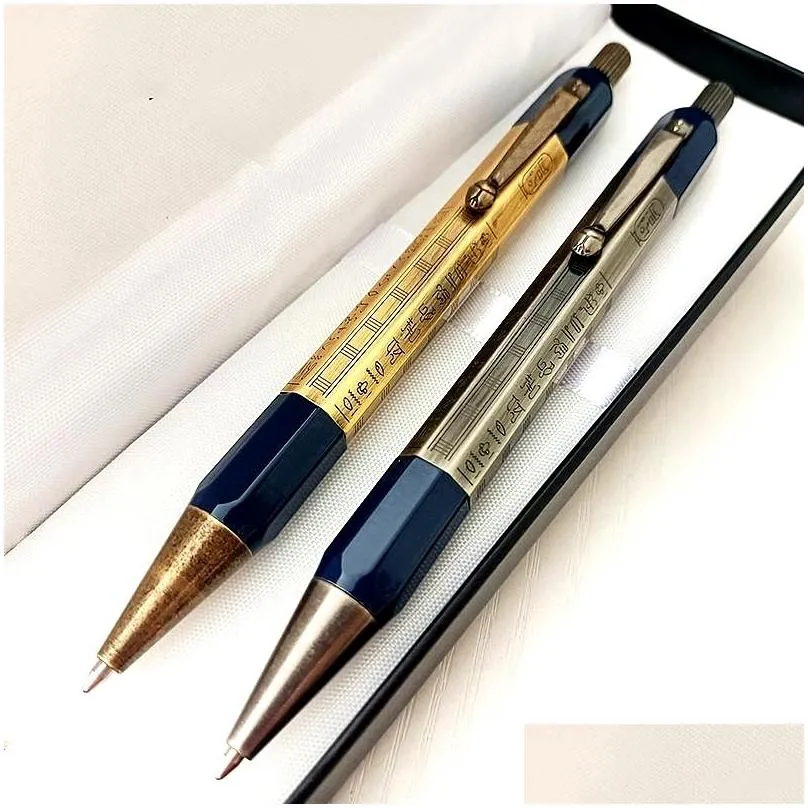 wholesale Limited Edition Inheritance Series Egypt Style Rollerball Pen Unique Metal Carving Writing Ballpoint Pen Office School Supplies With Serial