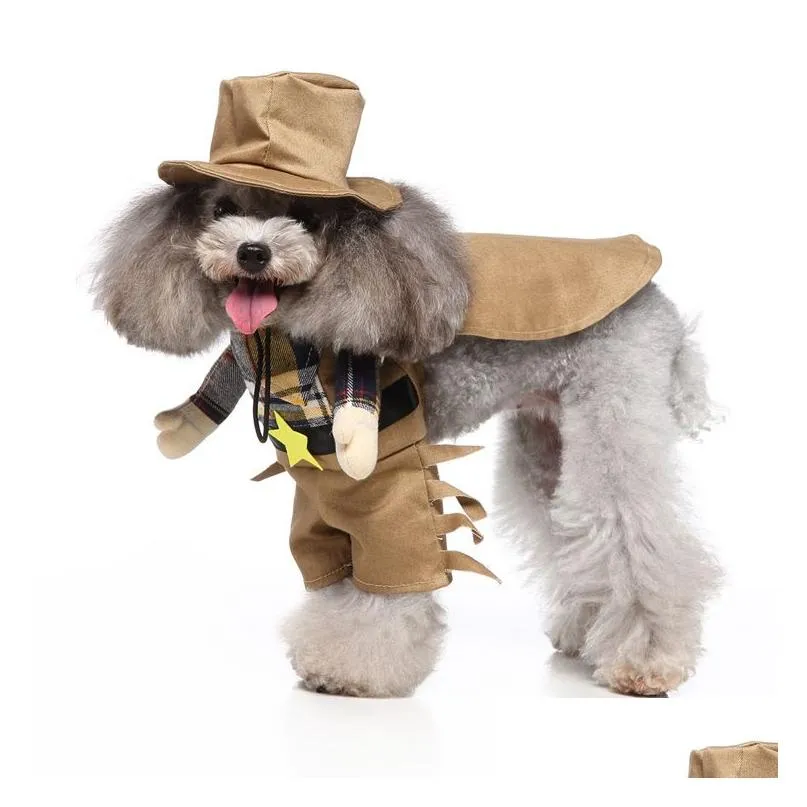 Dog Apparel Christmas Halloween Costumes Funny Cosplay Costume Clothes Party For Small Medium Dogs Wholesale Drop Delivery Home Garden Dhlqy