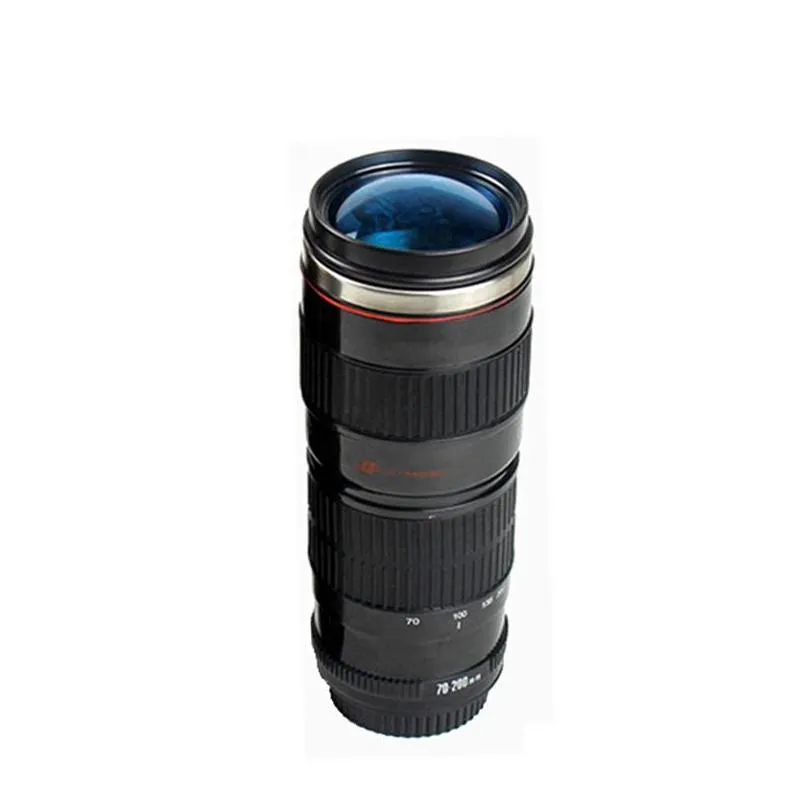 creative camera lens coffee mug 440ml stainless steel thermal insulation tumblers coffee cups