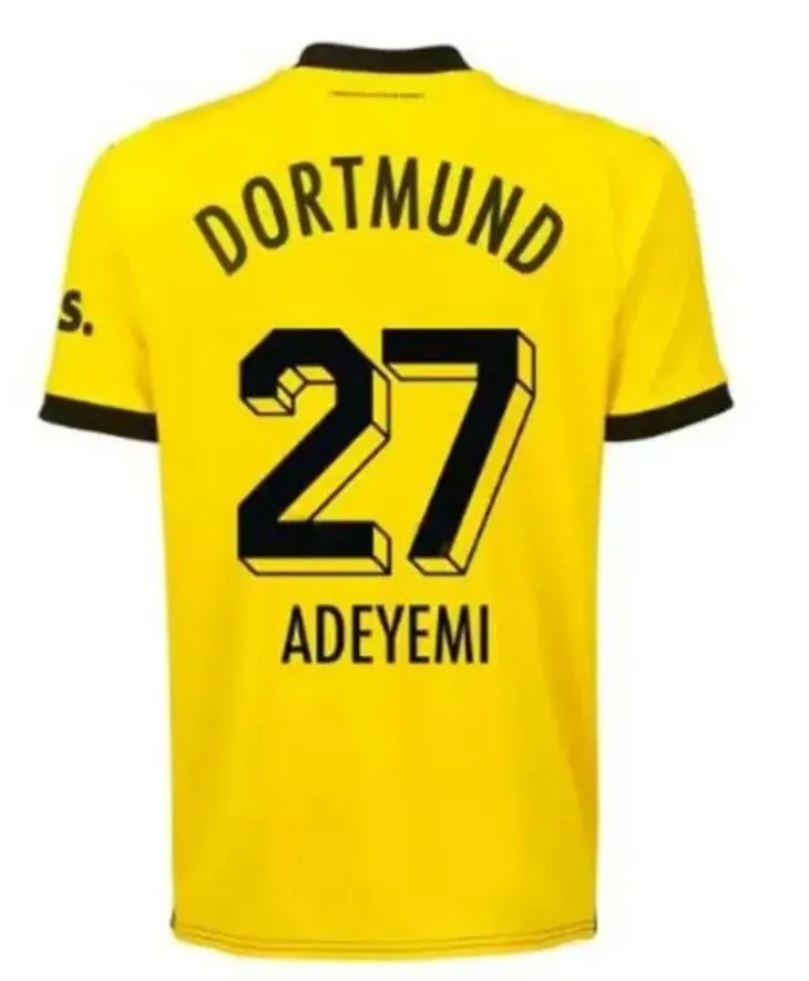 23 24 110Th soccer jerseys Dortmund Borussia F.NMECHA KAMARA 2023 2024 black football shirt REUS BELLINGHAM HUMMELS REYNA BRANDT men kids kit maillot de