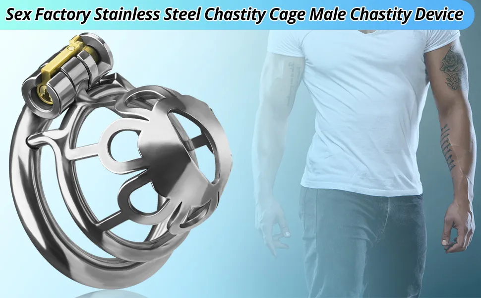 Sex Factory Stainless Steel Chastity Cage Male Chastity Device