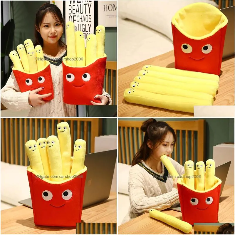 emotional support smile french fries plush stuffed toy plush sofa pillow car accessories childrens pretend play accessories t