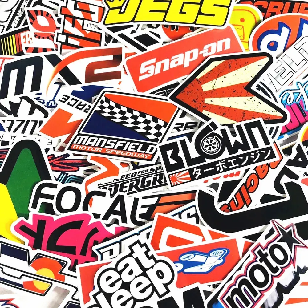 Waterproof 10/30/50/Cool Car Motorcycle JDM Modification Graffiti Stickers Skateboard Phone Car Luggage Helmet Waterproof Sticker Car sticker