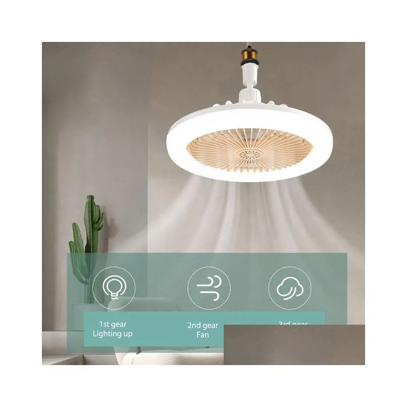 Fans Dimmable Ceiling Fan Lamp With Remote Control Fan Lamp Modern Bedroom Decorative E27 Ceiling Lamp Electric Fan Ventilator Lamp