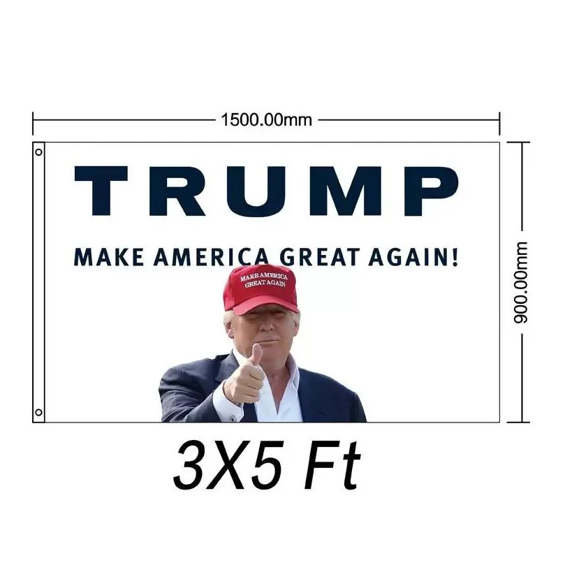 Making Keep America Great Again Flags Donald Trump 2024 Banners United States Presidents In Red Blue Color