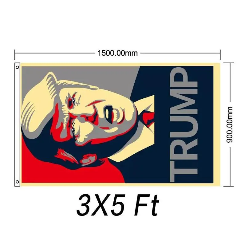 Making Keep America Great Again Flags Donald Trump 2024 Banners United States Presidents In Red Blue Color