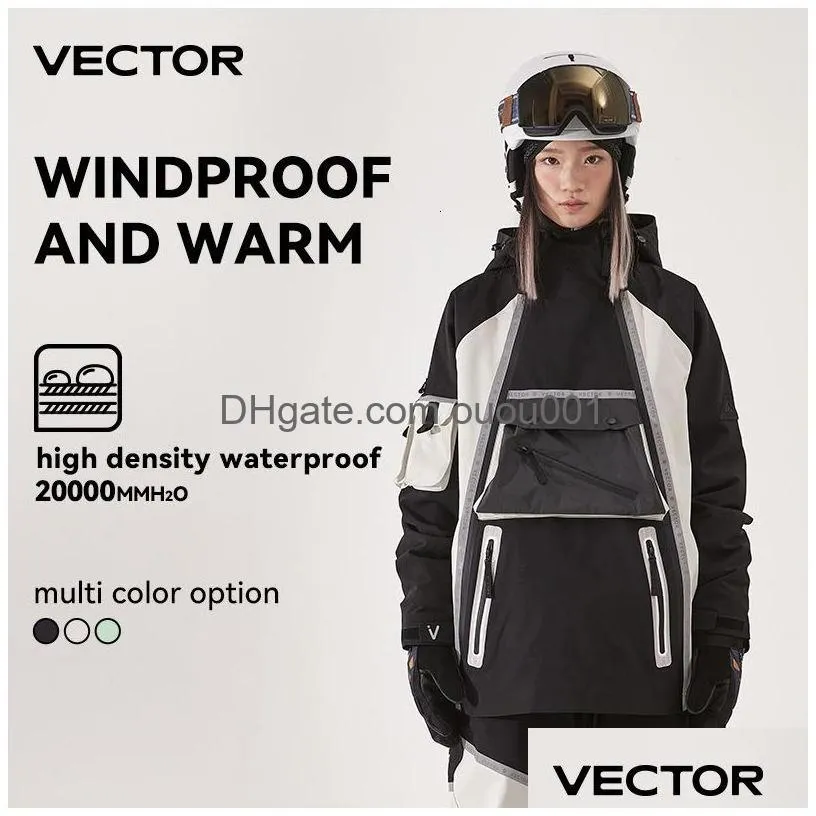 Skiing Suits Vector Ski Jacket Men S And Women Single Board Double Loose Warm Windproof Waterproof Professional 230920 Drop Delivery Dhmfr