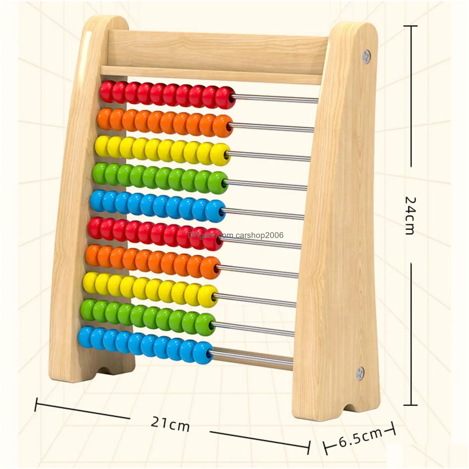 add subtract abacus ten frame set math counters for kids smooth edges educational counting frames toy for children preschool