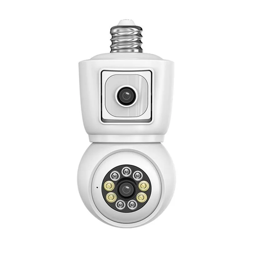 DP44 Full Color Night Vision 1080P CCTV Camera Two Way Talk Auto Tracking Security Cam PTZ WiFi Light bulb Camera with E27 Socket