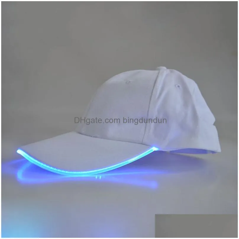 Novelty LED Luminous Party Hats Outdoor Leisure Glowing Mountaineering Sunscreen Baseball Cap Cotton Breathable Snapback Hat
