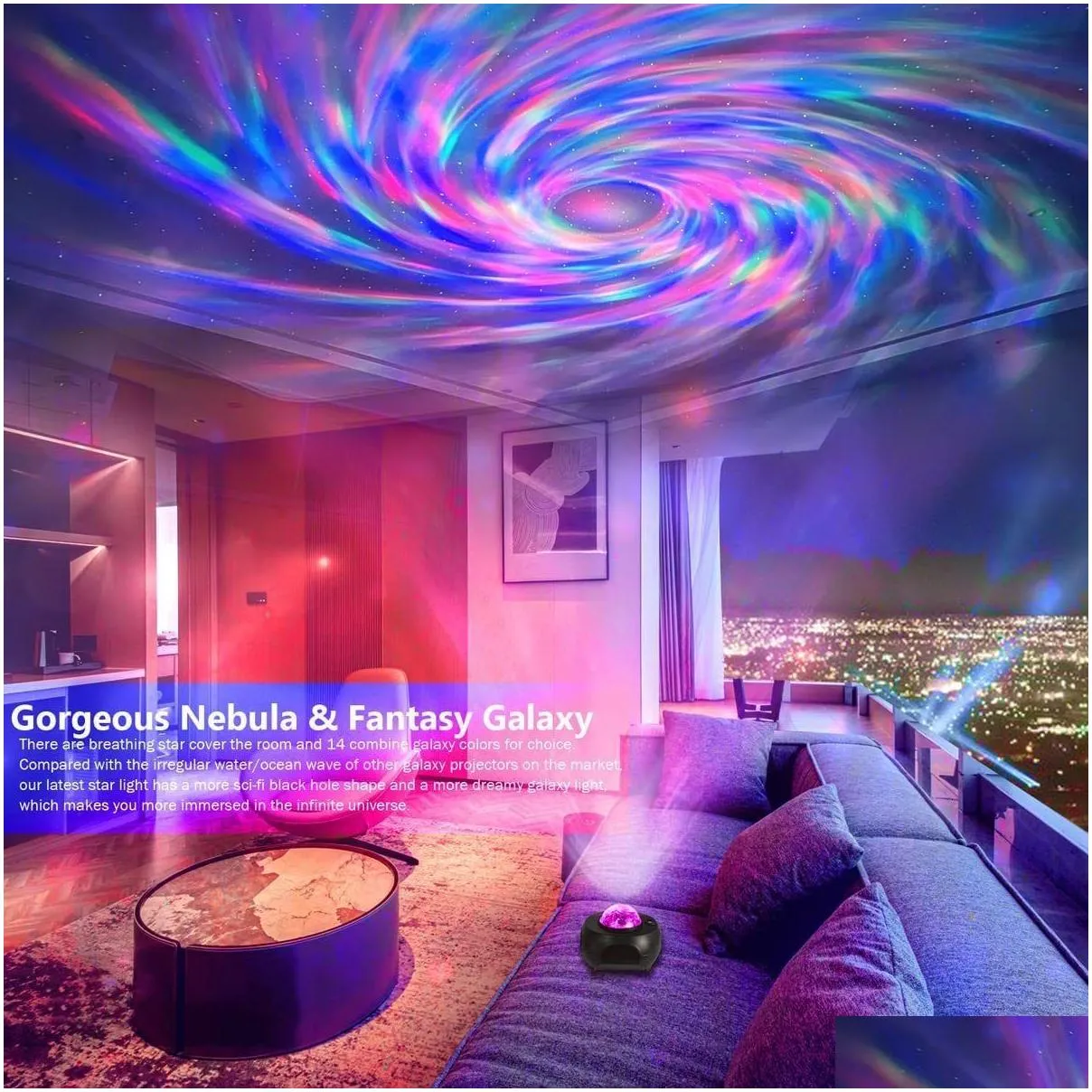 Projector Lamps Smart Galaxy Projector Led Star Projector Gaming Room Bedroom Decoration Night Light Starry Sky Laser Star Projector Lamp Gift