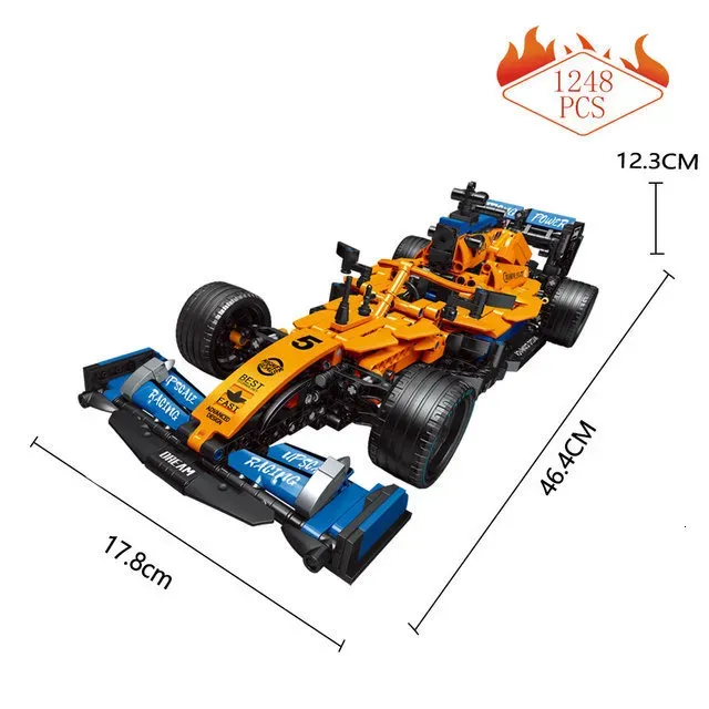 ElectricRC Car Hightech Building Blocks Formula one Remote Control Super Racing Car Moc Bricks RC Technical Model Toy Creative Expert 1089pcs