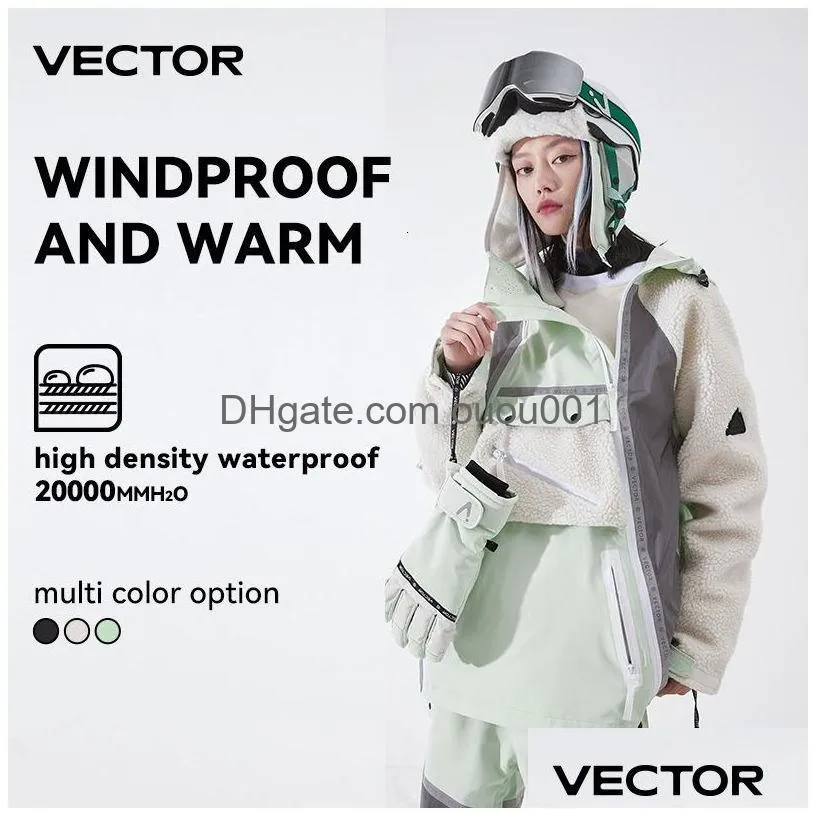 Skiing Suits Vector Ski Jacket Men S And Women Single Board Double Loose Warm Windproof Waterproof Professional 230920 Drop Delivery Dhmfr