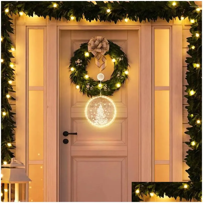Night Lights Christmas Ornaments Light String Garlands Year`s Decor Decorations For Home Xmas Gift