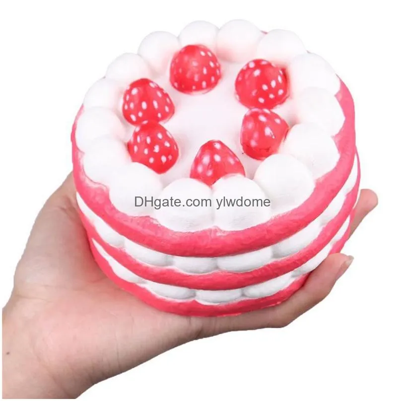 Decompression Toy Squishy Cake Stberry Per Cream Pink Yellow Red Coffee Blue Fidget Jumbo Decor Slow Rising Squishies Drop Delivery To Dhazn