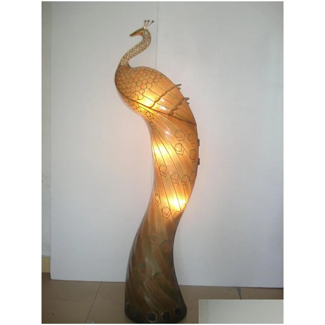 110V 220V Voltage Peacock Floor Lamps E27 E12 Lamp Base Crystal and Hardware Sculpture Floor Lamps Fit for Foyer gy00393355841517505