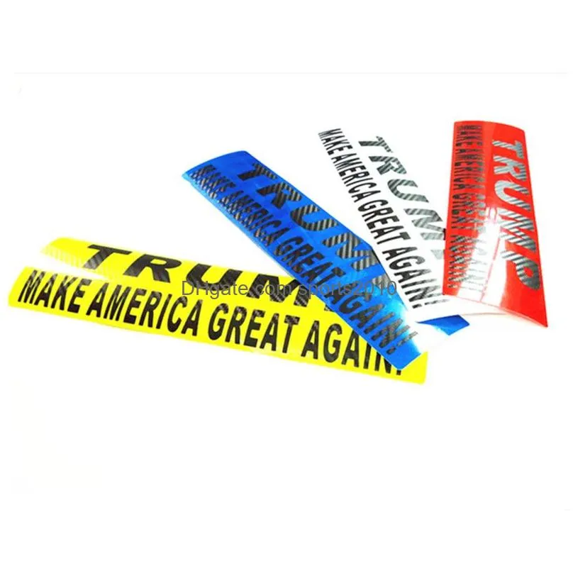 Car Stickers New 6 Colour Donald Trump 8X30Cm Make America Great Again Decal For Styling Vehicle Paster Reflective Bumper Drop Deliver Dhsup